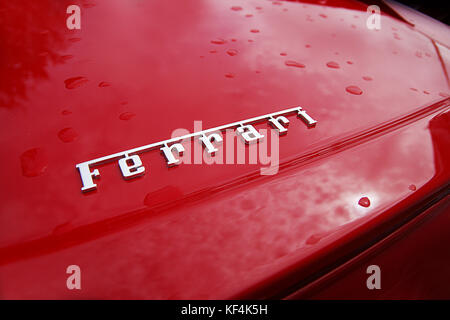 Montreal, Canada, 20 luglio,2008.close-up di una Ferrari automobile emblema. credito:mario beauregard/alamy live news Foto Stock