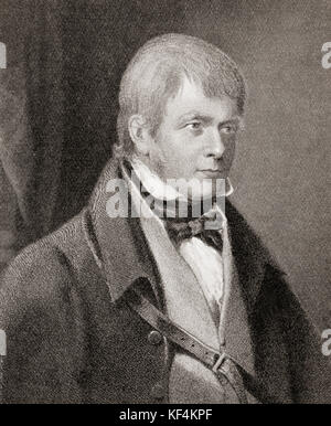 Sir Walter Scott, i baronetto, 1771 – 1832. Romanziere, drammaturgo e poeta scozzese. Da Hutchinson's History of the Nations, pubblicato nel 1915. Foto Stock