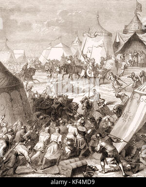 La battaglia di Poitiers, 19 settembre 1356, della Francia meridionale, cento anni di guerra Foto Stock