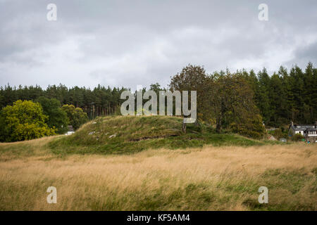 Neolitico Achany chambered cairn vicino Strath Shin, Sutherland, Highlands scozzesi, REGNO UNITO Foto Stock