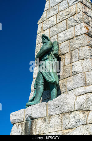 Monumento alla diables bleus sulla sommità del grand ballon montagna in Alsazia, Francia Foto Stock