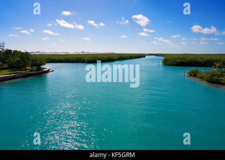 Cancun Laguna di Nichpute alla zona degli hotel in Messico Foto Stock