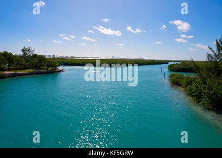 Cancun Laguna di Nichpute alla zona degli hotel in Messico Foto Stock