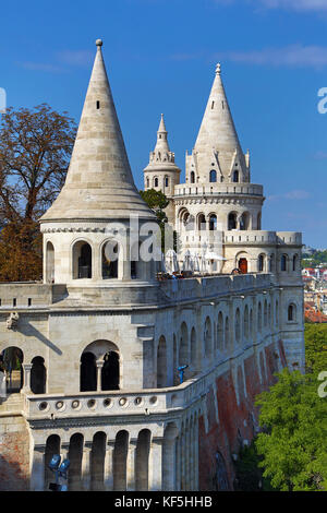 Il bastione del pescatore o halaszbastya a budapest, Ungheria Foto Stock