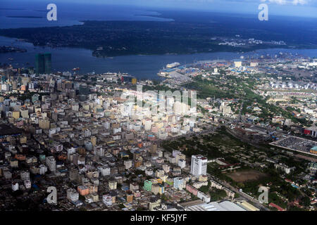 Una veduta aerea di Dar Es Salaam Foto Stock