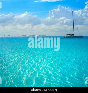 Cancun hotel zone da Isla Mujeres island riviera Maya in Messico Foto Stock