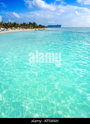 Mahahual spiaggia caraibica in costa maya maya messico Foto Stock