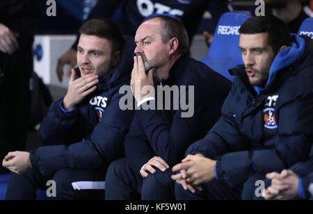 Il manager di Kilmarnock Steve Clarke durante la partita di premiership scozzese a Ibrox, Glasgow. Foto Stock