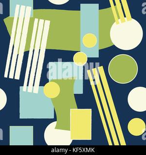 Abstract, geometriche, vettore seamless schema di ripetizione swatch. Adatto per molti usi come home decor, articoli di cartoleria e abbigliamento. Illustrazione Vettoriale