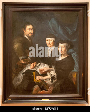 "L'artista con la sua famiglia' da Karel van Mander lll Foto Stock