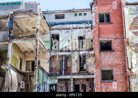 Edificio demolito Foto Stock