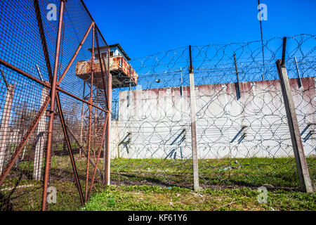 Abbandonato tempo sovietica prigione Foto Stock