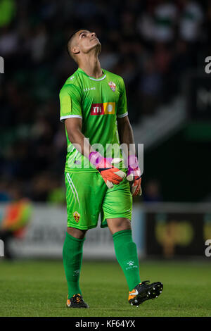 Elche, Spagna. 25 Ott 2017. Guille Vallejo di Elche durante il round spagnolo della Coppa del Rey (King's Cup) del 32 prima partita di calcio tra Elche CF e Atletico de Madrid allo stadio Martinez Valero di Elche Credit: Sergio Lopez/Pacific Press/Alamy Live News Foto Stock