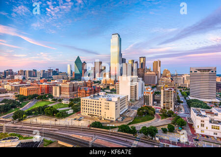 Dallas, Texas, Stati Uniti d'America downtown skyline della citta'. Foto Stock