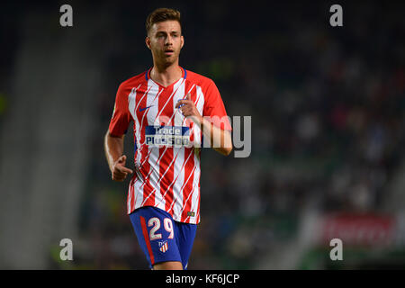 Elche, Spagna. 25 ottobre 2017. Sergi durante la partita tra Elche CF e Atletico de Madrid, round di 16 - 1a tappa della Copa del Rey 2017/18 allo Stadio Martinez Valero, Elche. 25 ottobre 2017. Crediti: Gtres Información más Comuniación on line, S.L./Alamy Live News Foto Stock