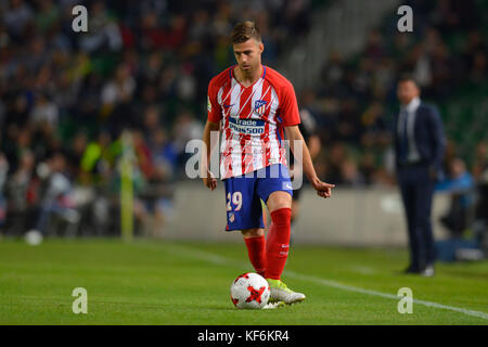 Elche, Spagna. 25 ottobre 2017. Sergi durante la partita tra Elche CF e Atletico de Madrid, round di 16 - 1a tappa della Copa del Rey 2017/18 allo Stadio Martinez Valero, Elche. 25 ottobre 2017. Crediti: Gtres Información más Comuniación on line, S.L./Alamy Live News Foto Stock