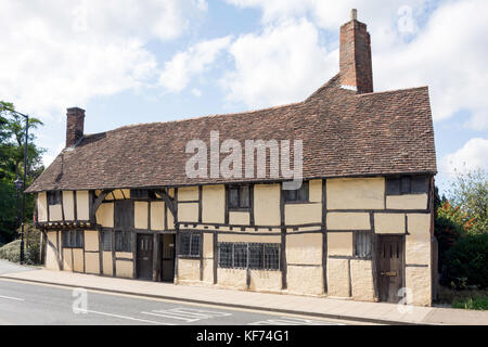 Xv secolo muratori' Court town house, Rother Street, Stratford-upon-Avon, Warwickshire, Inghilterra, Regno Unito Foto Stock