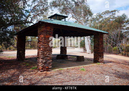 Stone lookout capanna a mt boyce, nelle Blue Mountains, Australia. Foto Stock