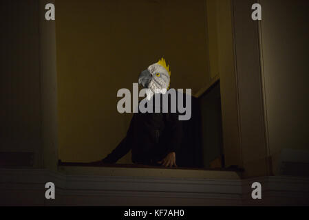 La bohème. a piedi scalzi opera prova & prestazioni. Santa Maria in Castello, Hastings Foto Stock