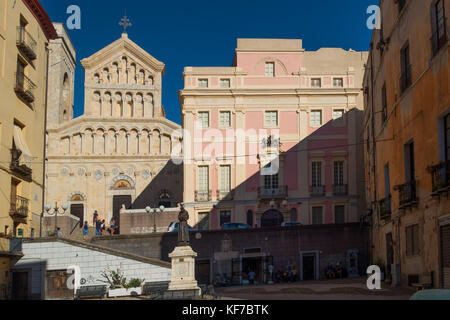 La cattedrale di Cagliari, Sardegna, dedicato alla Vergine Maria e di santa Cecilia Foto Stock