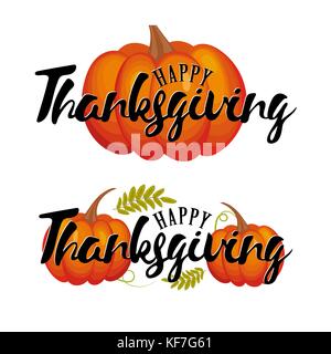 Felice ringraziamento icona zucca illustrazione autunno autunno giorno di ringraziamento per il raccolto illustrazione Illustrazione Vettoriale