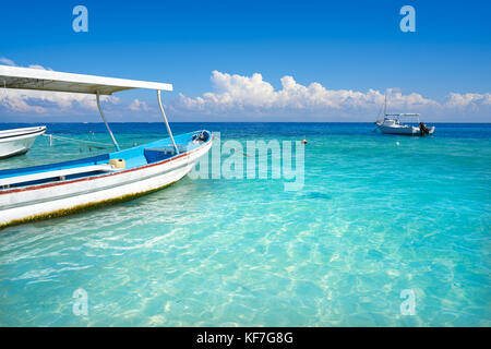 Puerto Morelos beach in riviera Maya Maya del Messico Foto Stock