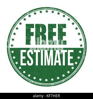 Preventivo gratuito grunge timbro di gomma su sfondo bianco, illustrazione vettoriale Illustrazione Vettoriale