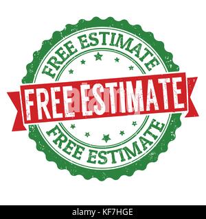 Preventivo gratuito grunge timbro di gomma su sfondo bianco, illustrazione vettoriale Illustrazione Vettoriale