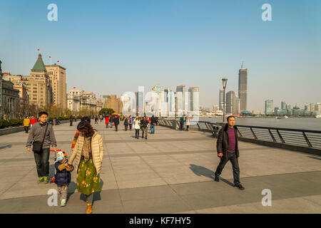 asia cina Shanghai perla del viaggio est torre televisiva museo di Shanghai Bund Pudong Bund Sightseeing Tunnel Foto Stock