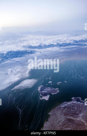 Stati Uniti, California, mammut, ariel vista di Owens Valley e il lago mono Foto Stock