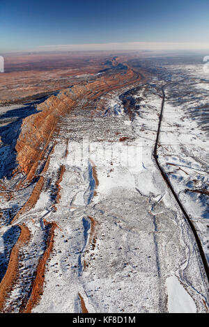 Stati Uniti d'America, Arizona, pagina vista aerea del deserto a sud di pagina, Hwy 89 Foto Stock