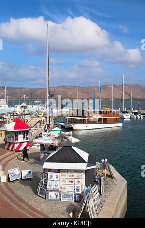 Il waterfront - Knysna Quays, Knysna, Western Cape, Sud Africa Foto Stock