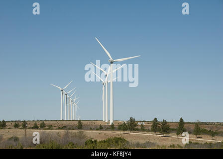 Generatori di vento nei pressi di SWEETWATER TEXAS Foto Stock