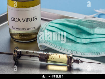 Test per la ricerca di zika prova concettuale di immagine Foto Stock