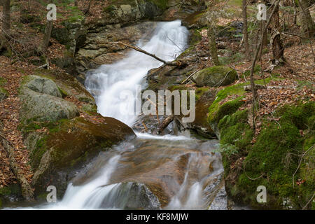 Loon Mountain stagno cascate lungo il ruscello di Horner a Woodstock, new Hampshire usa durante i mesi primaverili. Foto Stock