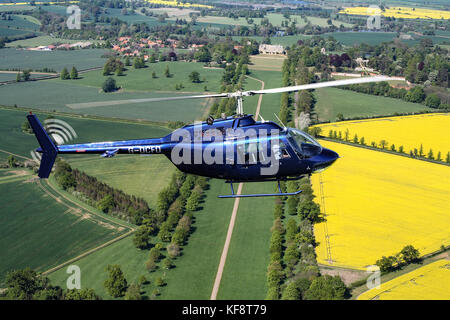 Aria Aria fotografie di elicotteri girato oltre il Northamptonshire Campagna Foto Stock