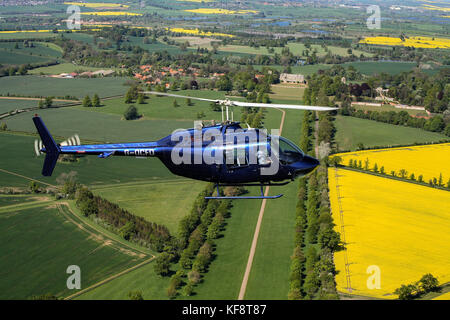 Aria Aria fotografie di elicotteri girato oltre il Northamptonshire Campagna Foto Stock