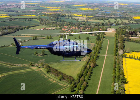 Aria Aria fotografie di elicotteri girato oltre il Northamptonshire Campagna Foto Stock