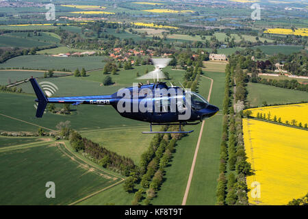 Aria Aria fotografie di elicotteri girato oltre il Northamptonshire Campagna Foto Stock