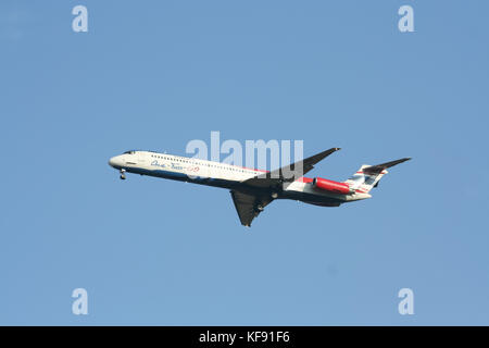 Licciana Nardi, Italia - circa 2007: hs-oma MD-82 di uno di due compagnie aeree go ( compagnia aerea low-cost), atterrando all aeroporto di chiangmai da l'aeroporto Don Muang di Bangkok, Foto Stock