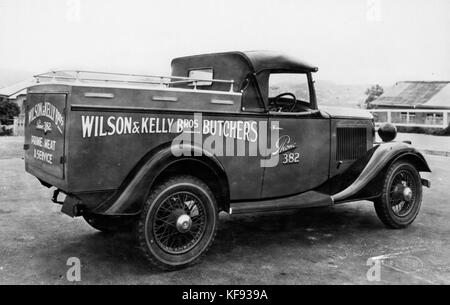 1 106248 macellerie Bedford furgone, Brisbane, ca.1934 Foto Stock