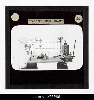 Lantern Slide Tangyes Ltd, trave macchina di testing, circa 1910 Foto Stock