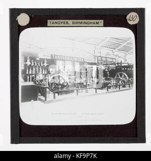 Lantern Slide Tangyes Ltd, Birmingham stand fieristico, 1886 Foto Stock