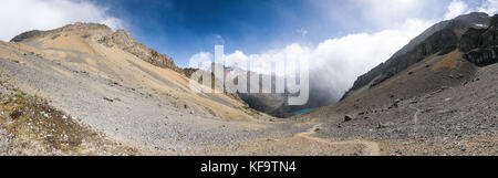 Viste dal huayhuash trek, Perù Foto Stock