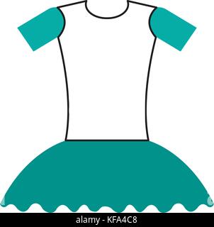 Balletto balletto abito vestito elegante costume Illustrazione Vettoriale
