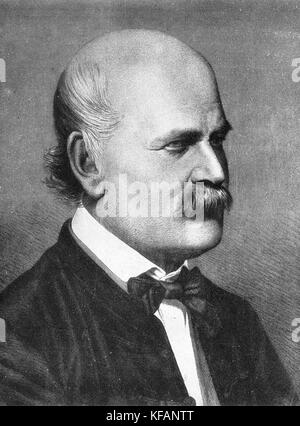 Ignaz Philipp Semmelweis, medico ungherese ora noto come uno dei pionieri della procedure di antisettico Foto Stock