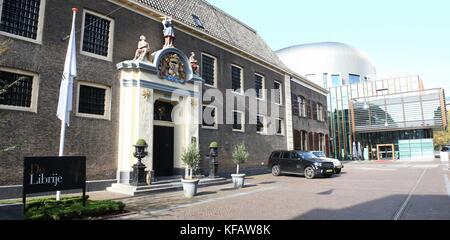 De Librije Ristorante e hotel a Spinhuisplein, centro di Zwolle, Paesi Bassi. Tre stelle Michelin, gestito dallo chef Jonnie Boer. La maglia di 2 immagini. Foto Stock