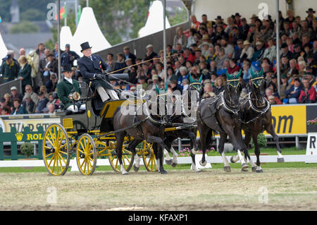 George Bowman (GBR), Giochi equestri mondiali, Aachen, 30 agosto 2006, alla guida di Dressage Foto Stock