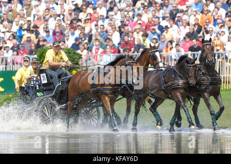 Ysbrand Chardon (NED), Giochi equestri mondiali, Aachen, 31 agosto 2006, la Maratona di guida Foto Stock