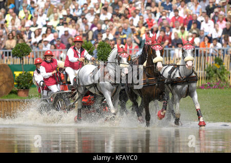 Daniel Wurgler (SUI), Giochi equestri mondiali, Aachen, 31 agosto 2006, la Maratona di guida Foto Stock